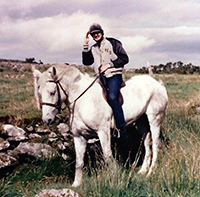 Photograph of me on Misty during my horsetrail adventures in Irleand.
